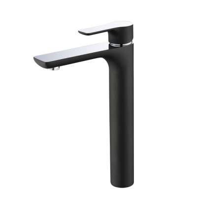 KF2201 hotel european style single handle painting black faucet bathroom