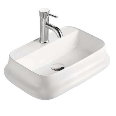 K2012 Italian design retangular shape bathroom ceramic basin