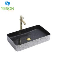 Sanitaryware bathroom ceramic hand wash basin rectangular colour wash basin