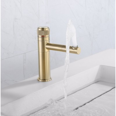 KF6241 New design button type without handle deck mount bathroom basin water faucet