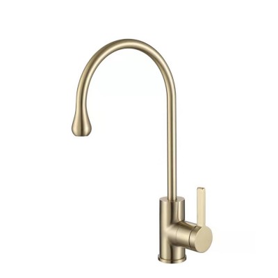 KF9010G Modern single handle brass brush gold kitchen faucet